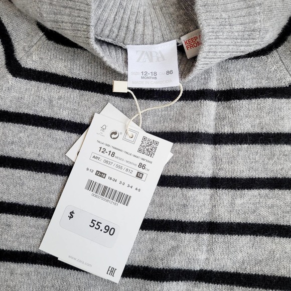 Zara 12-18 Months 100% Cashmere Sweater NWT - Picture 4 of 4